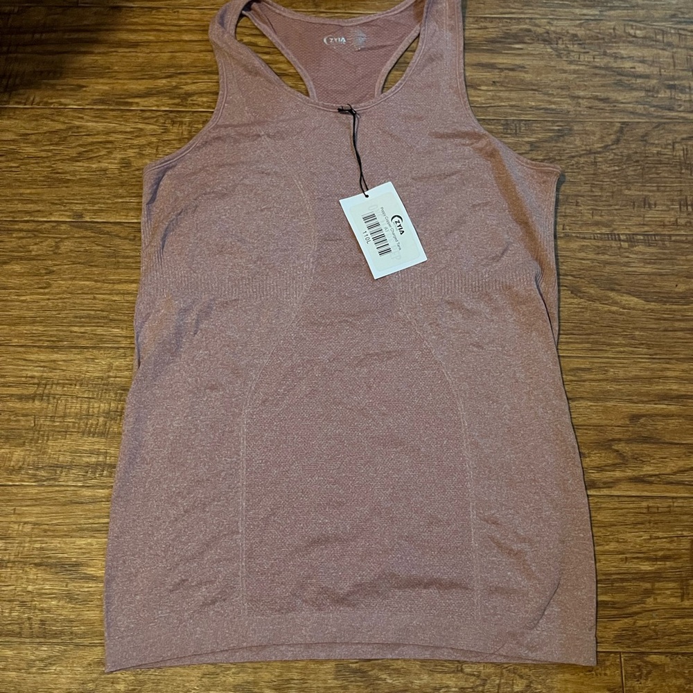 zyia active poppy copper charged tank (brand new)